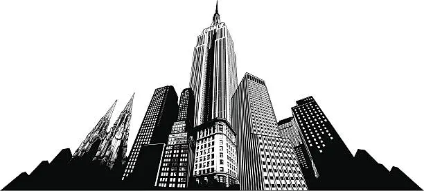 Vector illustration of New York Skyline