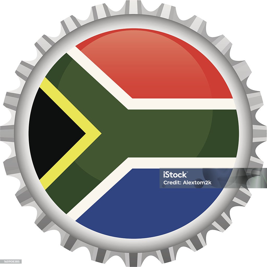 Südafrika Flasche top - Lizenzfrei Flagge Vektorgrafik