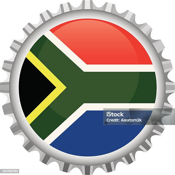 Südafrika Flasche Top Stock Vektor Art und mehr Bilder von Flagge - Flagge, Flaschenverschluss, Glänzend