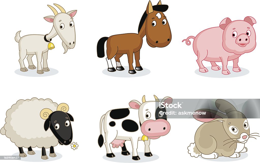 Farmyard animals http://i1090.photobucket.com/albums/i369/v0lha/animals_1.jpg Goat stock vector