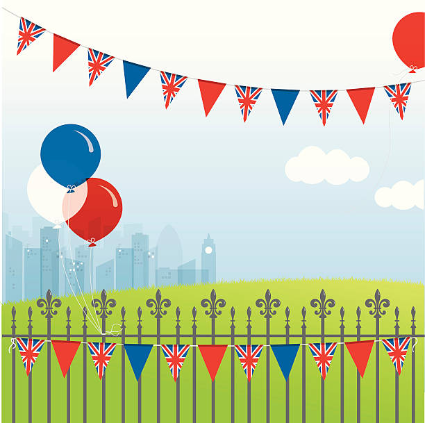 British Celebration vector art illustration