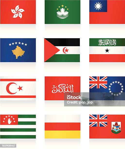 Flaggenicons Von Anderen Asiatischen Und Europäischen Länder Stock Vektor Art und mehr Bilder von Flagge von Hongkong