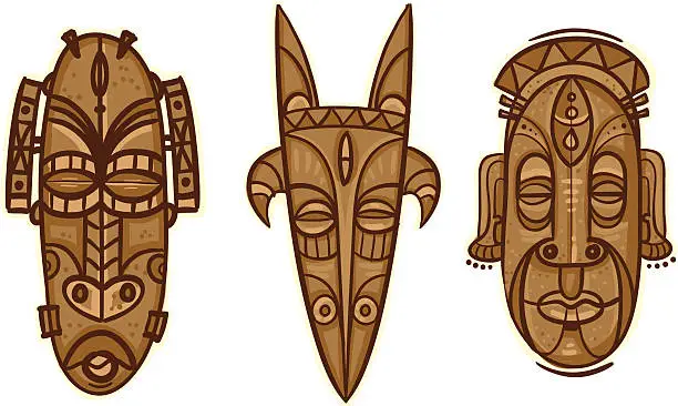 Vector illustration of Tribal Mask's
