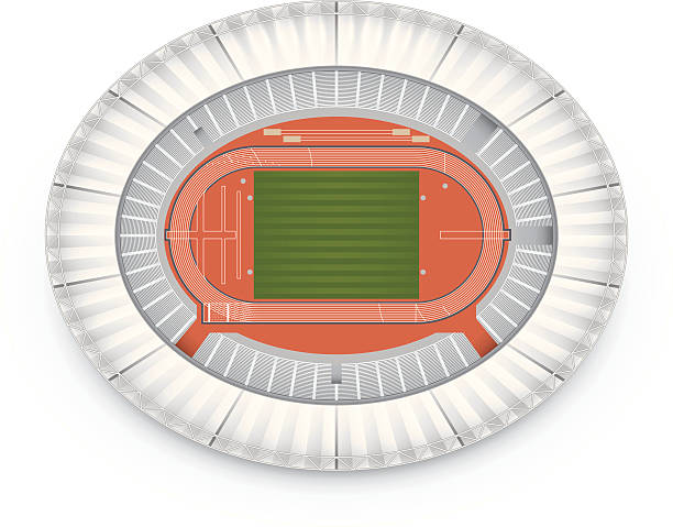 track and field (olympic stadium-london 2012) - 100 meter stock-grafiken, -clipart, -cartoons und -symbole