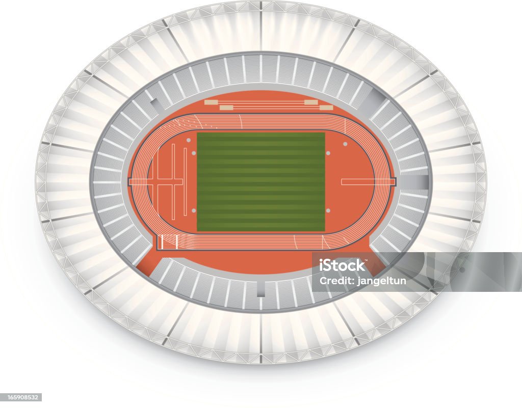 トラックアンドフィールド（2012 年ロンドンオリンピックスタジアム） - スタジアムのロイヤリティフリーベクトルアート