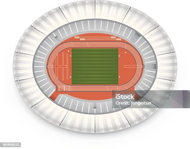 トラックアンドフィールド2012 年ロンドンオリンピックスタジアム - スタジアムのベクターアート素材や画像を多数ご用意 - スタジアム, 空撮, ランニングトラック