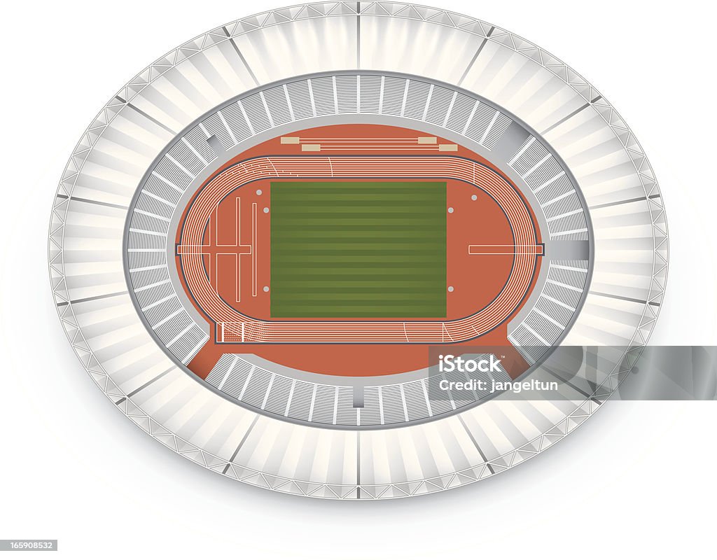Lekkoatletyka (Stadion olimpijski w Londynie 2012 r.) - Grafika wektorowa royalty-free (Stadion)