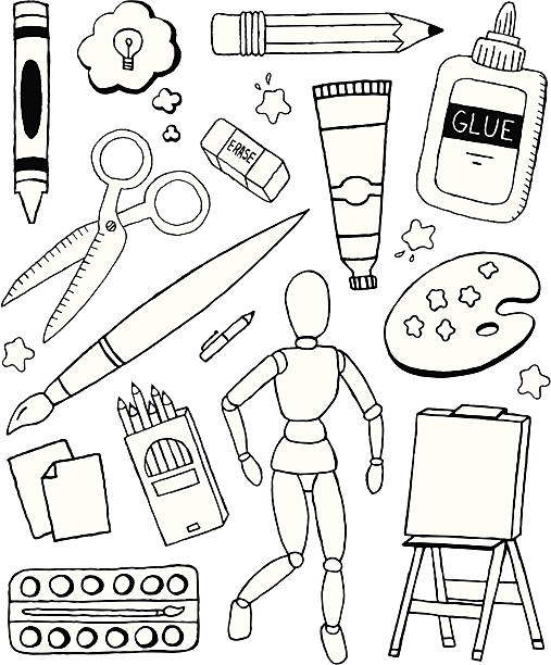 アートスケッチ - artists figure点のイラスト素材／クリップアート素材／マンガ素材／アイコン素材