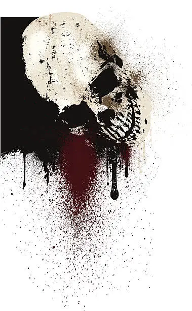 Vector illustration of Skull Horror Background