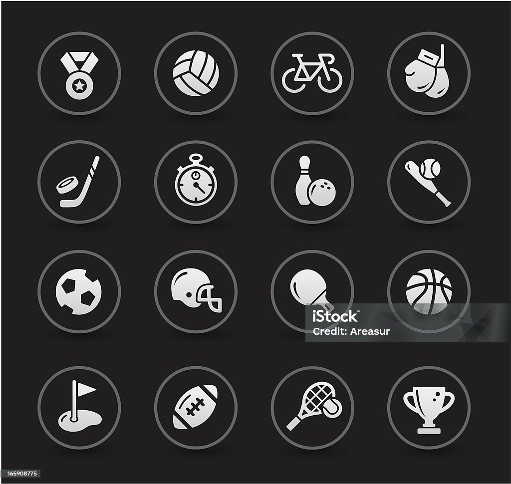 Desporto ícones/Black Series - Royalty-free Bola de Futebol arte vetorial