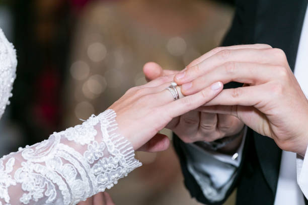 istock Newly Wed Couple; Hands With Wedding Rings. 1659087935