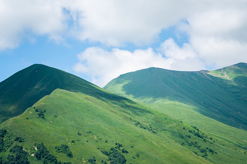 Beautiful green Caucasus mountain landscape