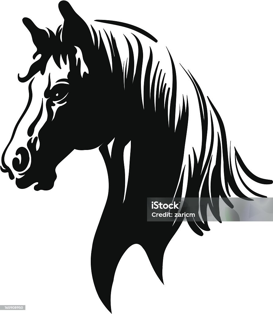 Horse Simple illustration of horse head Horse stock vector