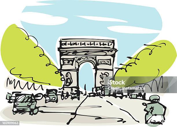 Avenue Des Champs201lys233es Stock Illustration - Download Image Now - Avenue des Champs-Elysees, City Street, France