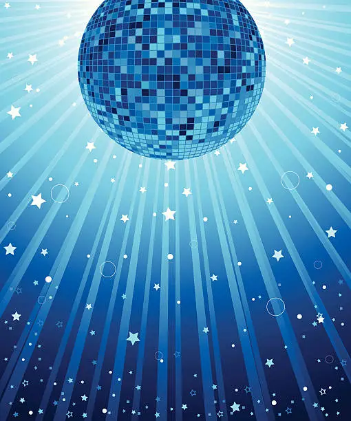 Vector illustration of Disco Ball Background