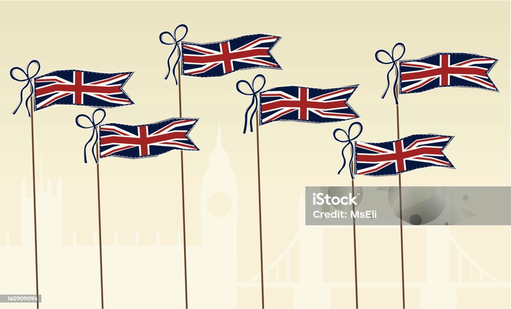 Bandiera britannica Pennant - arte vettoriale royalty-free di Ambientazione esterna