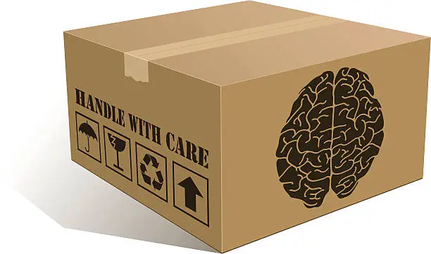 Vector illustration of Brain Box
