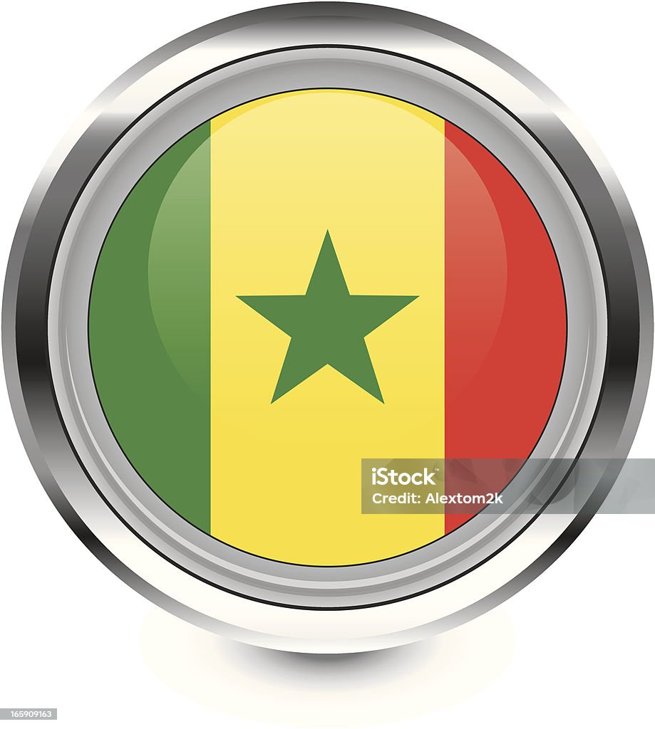 Ícone de bandeira do Senegal - Vetor de Bandeira royalty-free