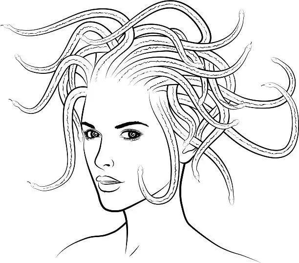 Vector illustration of Medusa