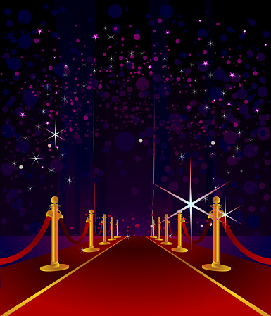 Self illustrated beautiful Red Carpet with elegant background.Each element in a separate layers.Very easy to edit vector file.