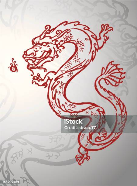 Chinese Dragon Stock Illustration - Download Image Now - Chinese Dragon, Sketch, Drawing - Art Product