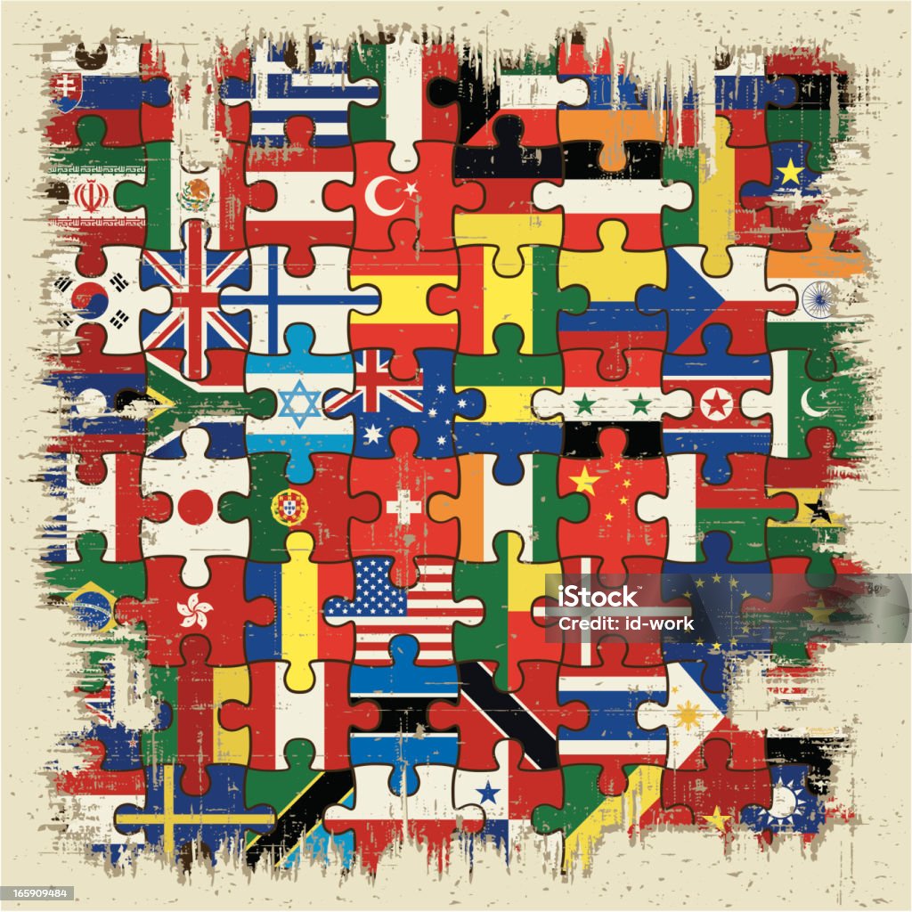 Drapeaux jigsaws - clipart vectoriel de Drapeau libre de droits