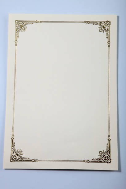 istock Decorative border and frame template, vintage frame design for certificate, diploma, voucher and greeting card 1659097678