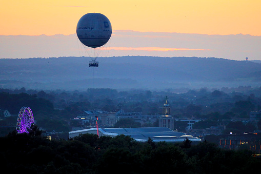 Albuquerque, New Mexico - October 1, 2016: Albuquerque International Balloon Fiesta. The morning launch before sunrise. It is called Dawn Patrol.