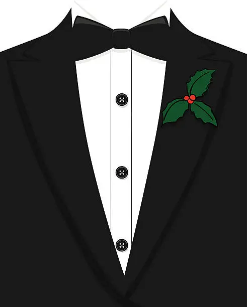 Vector illustration of Christmas Tuxedo