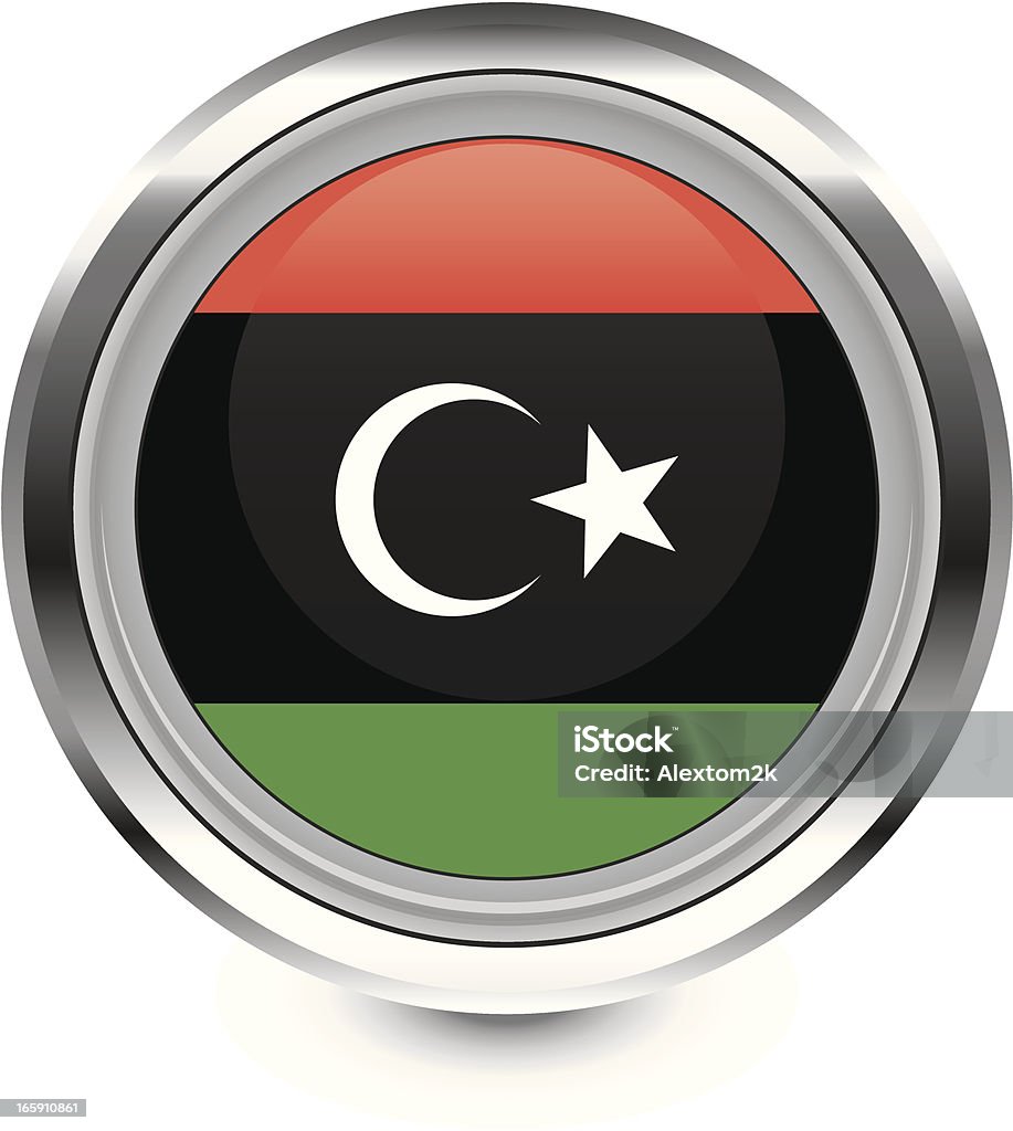 Libia Flaga Ikona - Grafika wektorowa royalty-free (Bez ludzi)