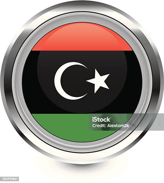 Ливия Флаг Значок — стоковая векторная графика и другие изображения на тему Без людей - Без людей, Блестящий, Векторная графика