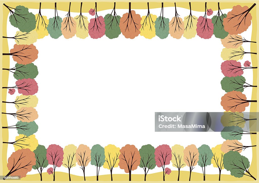September Fall Frame Autumn Frame Stock Illustration - Download Image Now - Autumn ...