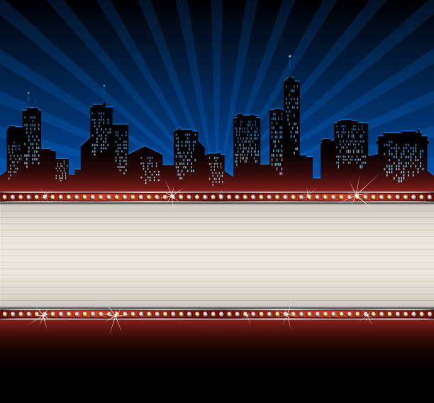 City Skyline with Banner City Skyline with Banner. All elements are separate objects. File is layered, global colors used and hi res jpeg included. Only simple gradients used. Please take a look at other work of mine linked below. scenery video stock illustrations