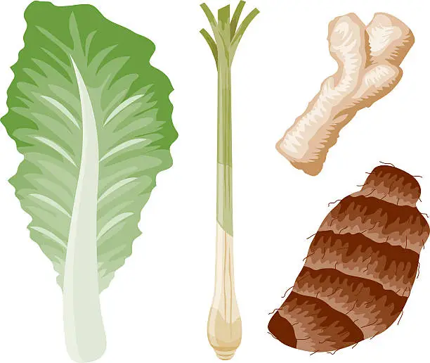 Vector illustration of Asian Ingredients