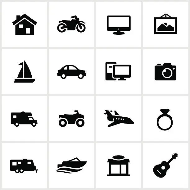 Vector illustration of Property Insurance Icons