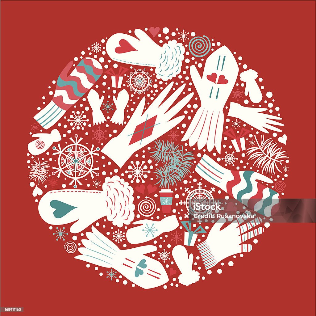 Christmas Mittens and Gloves Christmas Mittens and Gloves. Christmas time. Design elements. Vector. Christmas stock vector