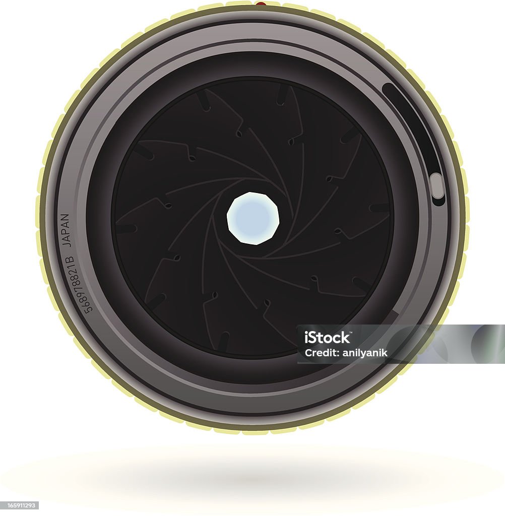 aperture 10-blade aperture Camera - Photographic Equipment stock vector