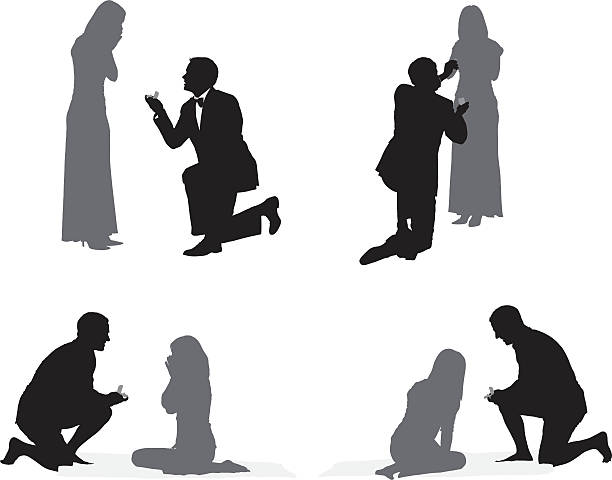 Man proposing a woman Man proposing a womanhttp://www.twodozendesign.info/i/1.png sequence dress stock illustrations