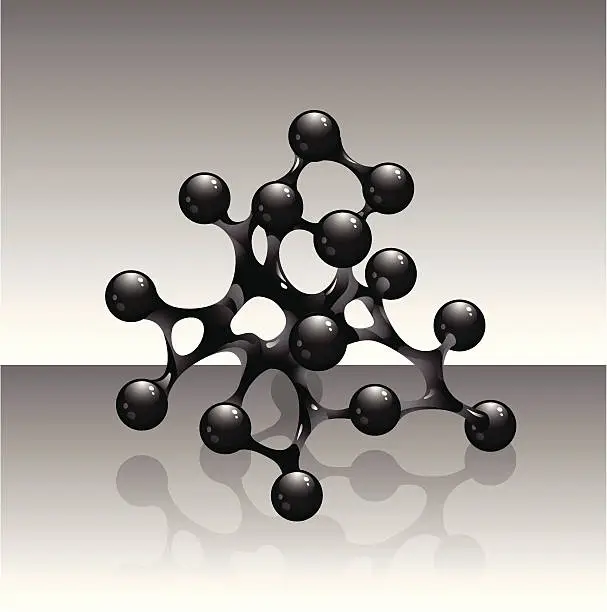 Vector illustration of Black substance
