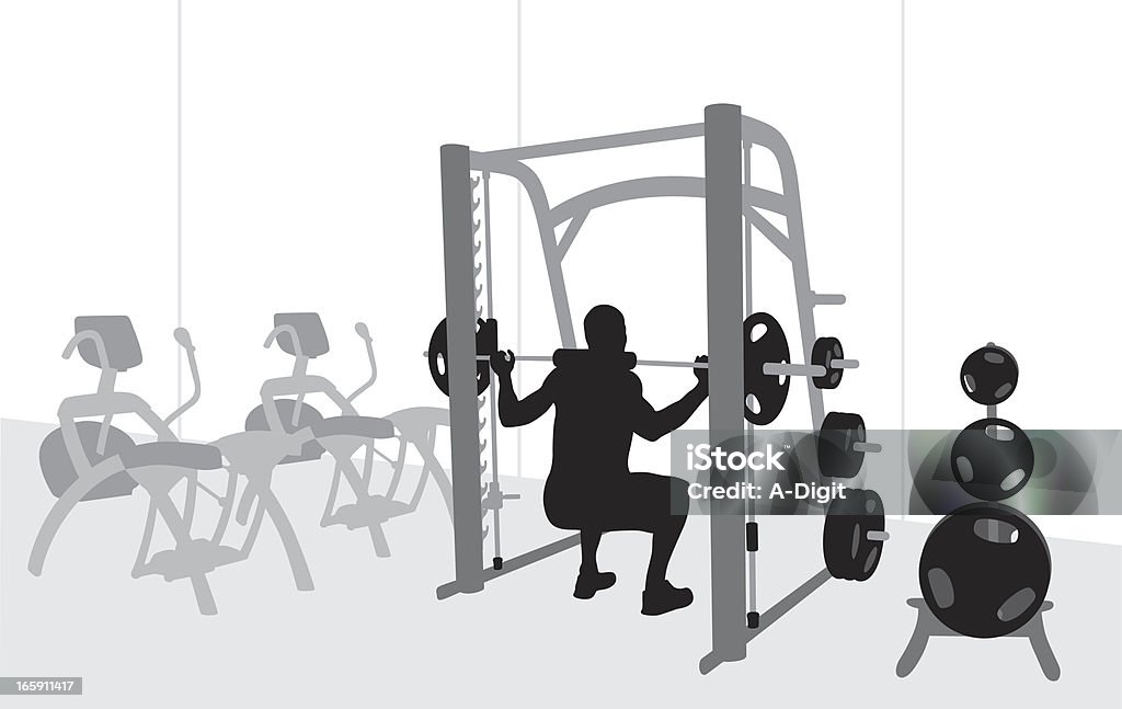 LiftingWeights - Grafika wektorowa royalty-free (Sala gimnastyczna - Miejsce rekreacji)