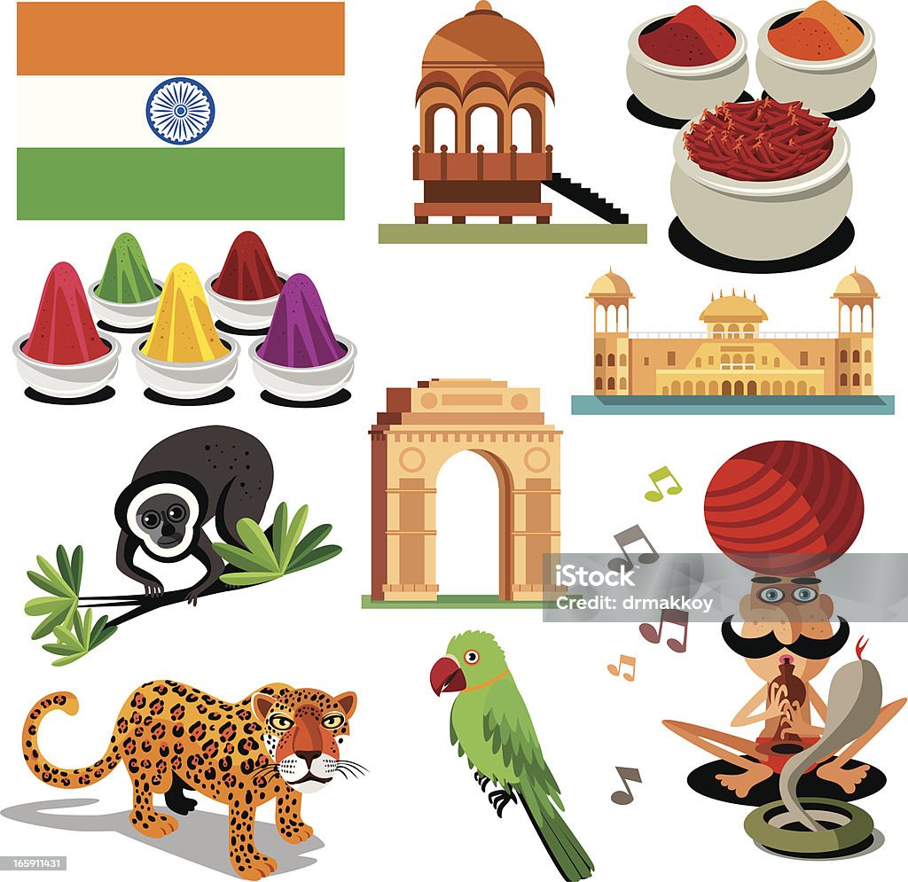 Indie Symbole - Grafika wektorowa royalty-free (Architektura)