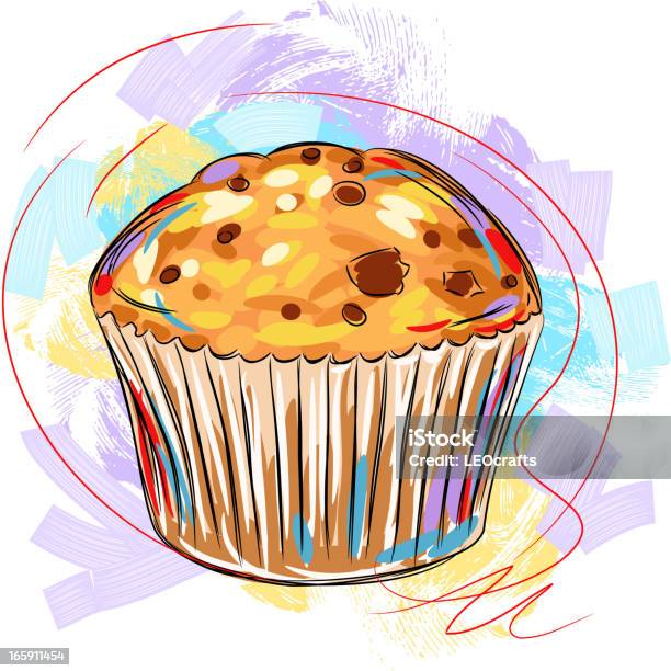 Muffin Deliziosi - Immagini vettoriali stock e altre immagini di Prima colazione - Prima colazione, Arti e mestieri, Cibi e bevande