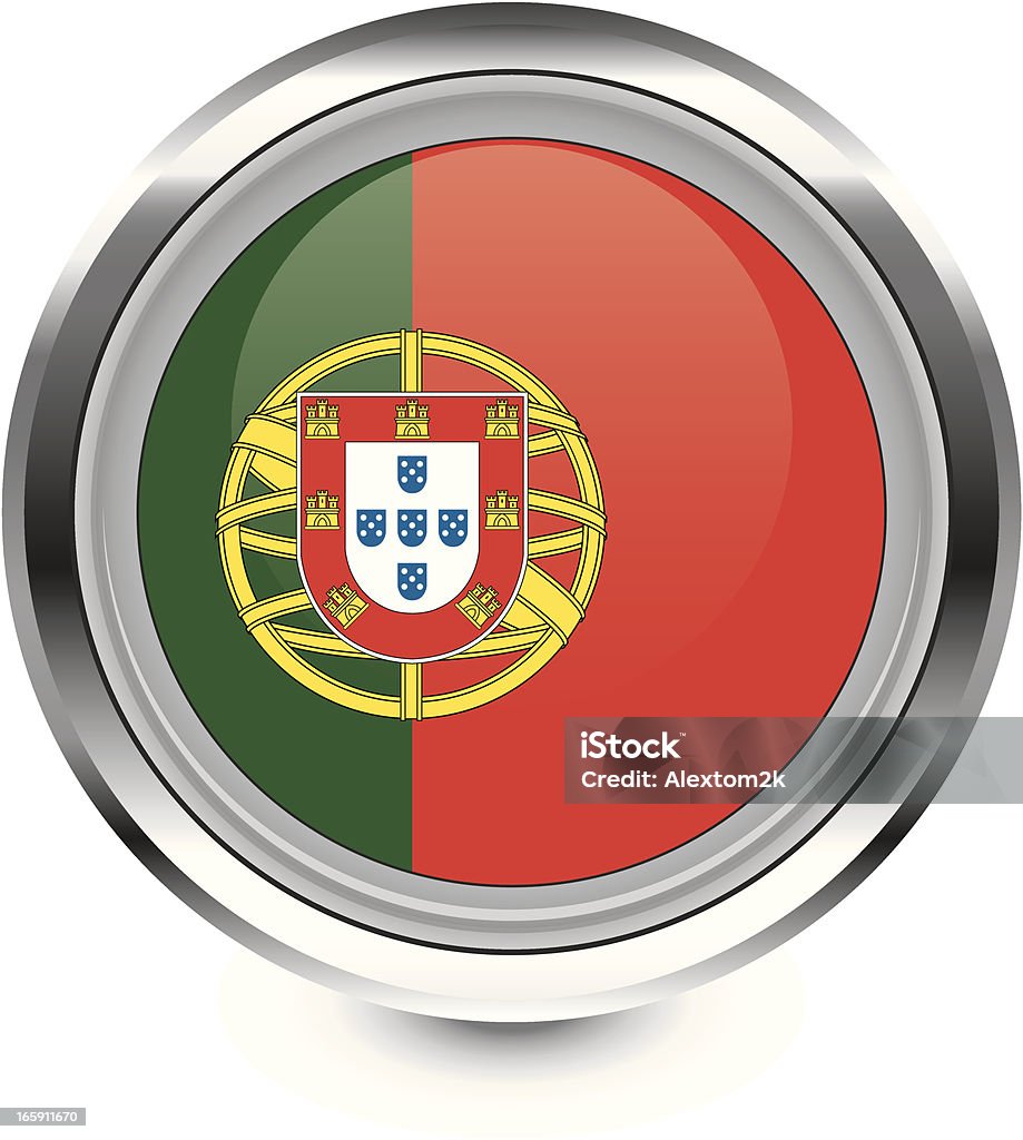 Португалия Флаг значок - Векторная графика Без людей роялти-фри