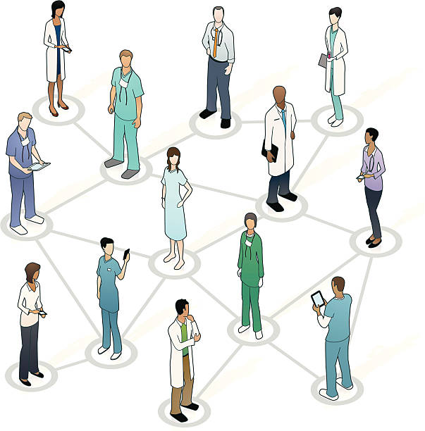 Medical Network Illustration vector art illustration