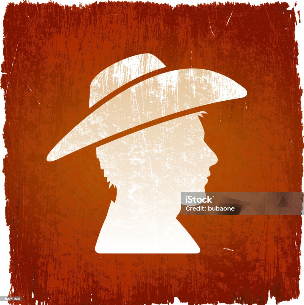 Wild West Outlaw caubói em vetor de Fundo royalty free - Vetor de Chapéu de Cowboy royalty-free