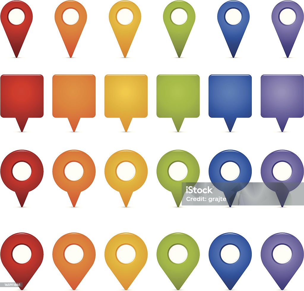Map Datam Marker Map Markers Stock Illustration - Download Image Now - Cut Out, Global ...