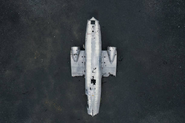 istock Crashed military DC 3 plane wreck on black sand beach in Iceland 1659129021