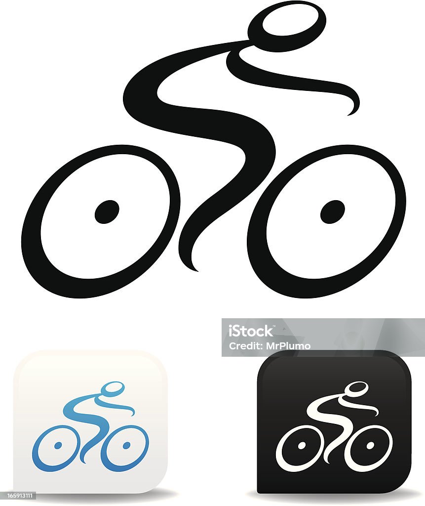 Icono de ciclista - arte vectorial de Actividad libre de derechos