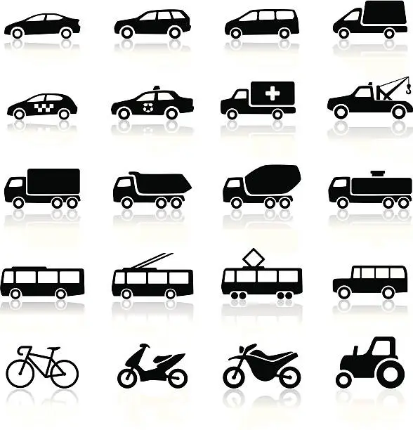 Vector illustration of Transport icons