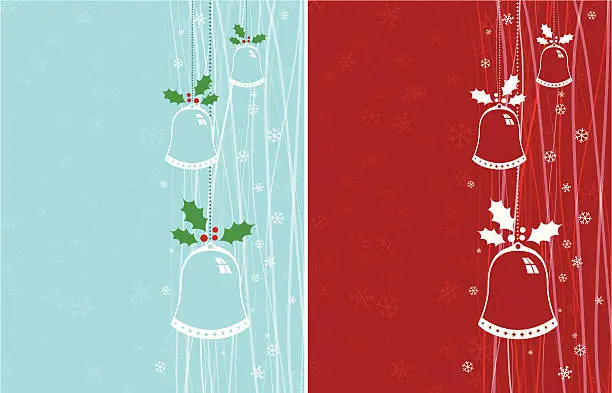 Vector illustration of Christmas Chimes or Bells